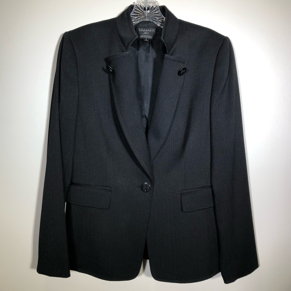 Tahari ASL one button blazer jacket
